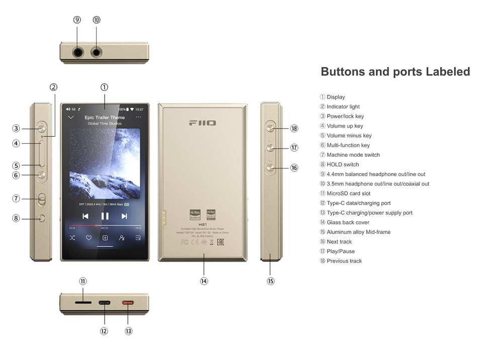 FIIO M21 | Baladeur haute-résolution