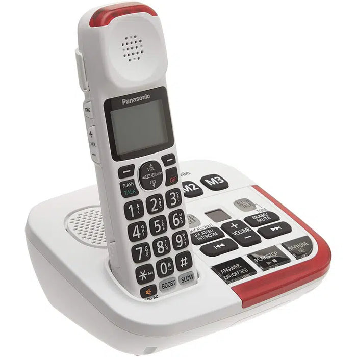 Panasonic KXTGM470W Téléphone sans fil avec amplificateur des appels +40 dB