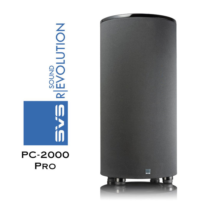 Caisson de basses cylindrique SVS PC-2000 Pro – subwoofer compact 550W pour une expérience audio Hi-Fi et home cinéma immersive