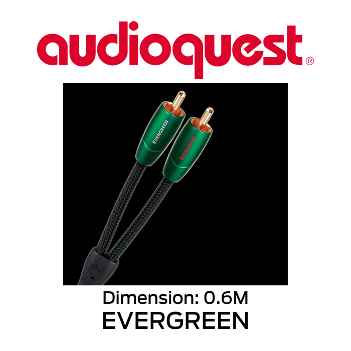 AudioQuest Evergreen - Câbles analogiques RCA mâle à RCA mâle (paire)