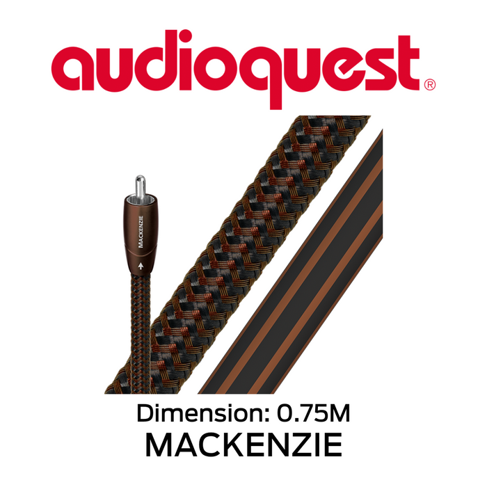 AudioQuest - MACKENZIE Câbles analogiques RCA mâle à RCA mâle 1 m (3',4") - Mkenzie01