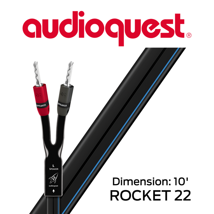 AudioQuest Rocket 22 - Câble de haut-parleurs calibre 12AWG (la paire)