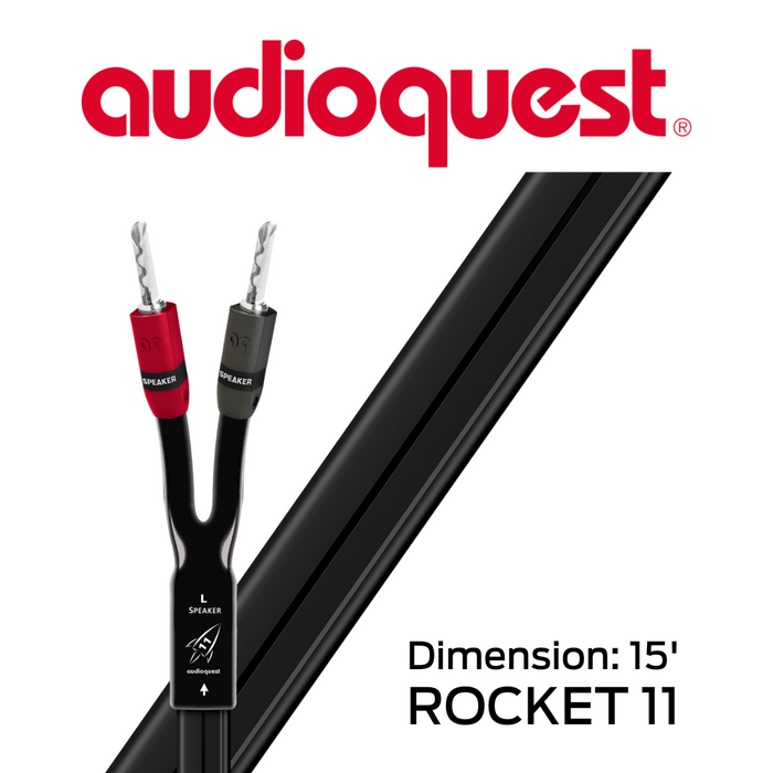 AudioQuest Rocket 11 - Câble de haut-parleurs calibre 14 AWG (la paire)