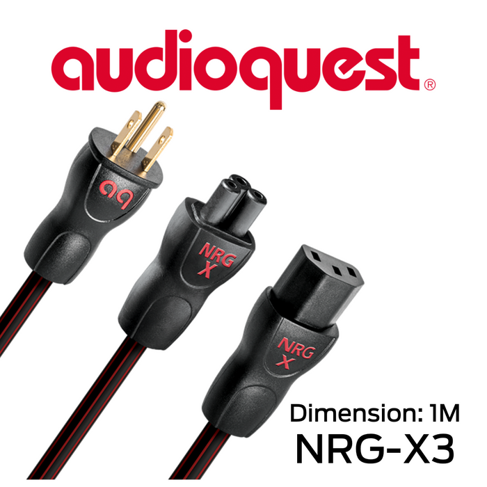 AudioQuest - Câble d'alimentation tripolaire calibre 16AWG 12 Amp@120V Série NRGX3