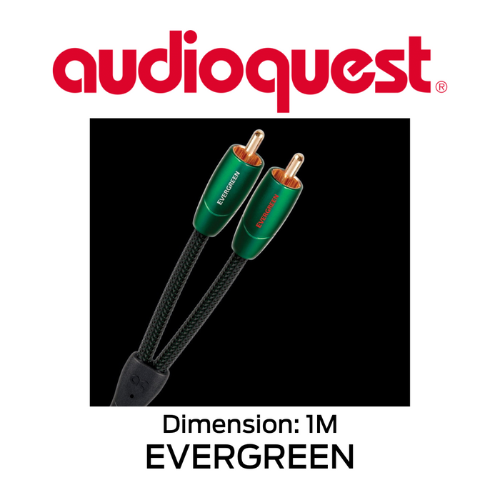AudioQuest Evergreen - Câbles analogiques RCA mâle à RCA mâle (paire)
