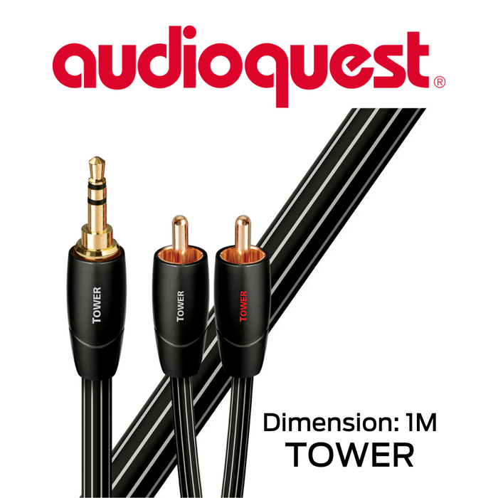 AudioQuest Tower - Câbles analogiques 3,5mm mâle à 2 x RCA