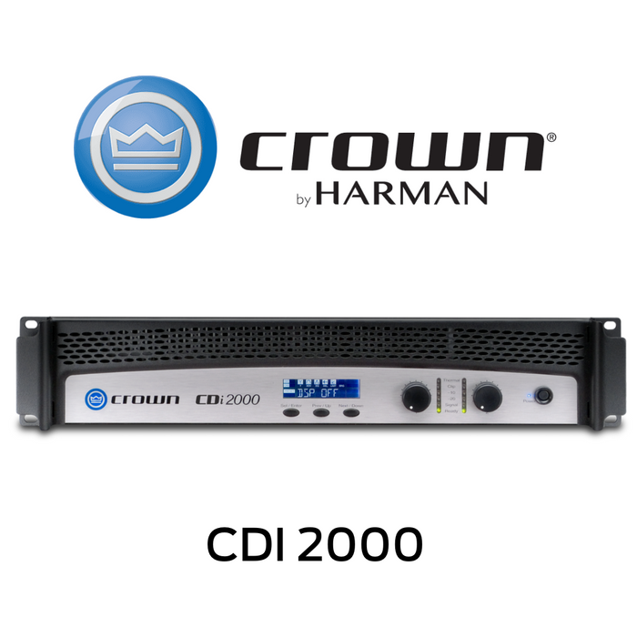 Crown CDI 2000 - Amplificateur de puissance commercial 2 canaux 800W 4 Ohms, 8 Ohms