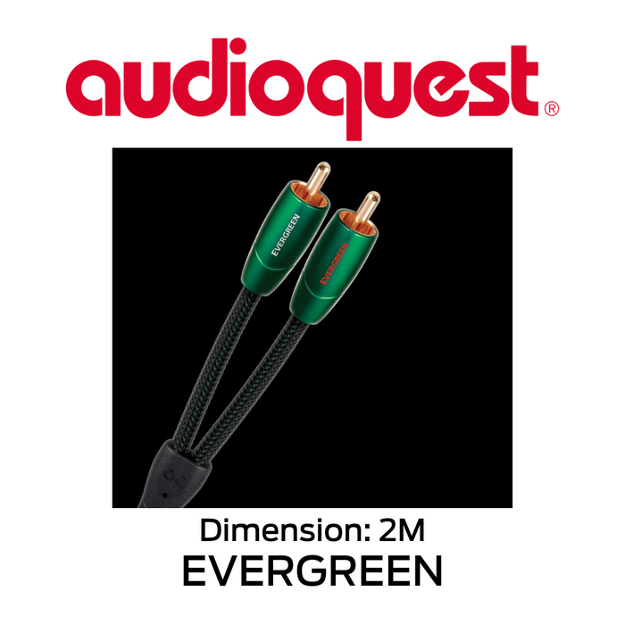 AudioQuest Evergreen - Câbles analogiques RCA mâle à RCA mâle (paire)