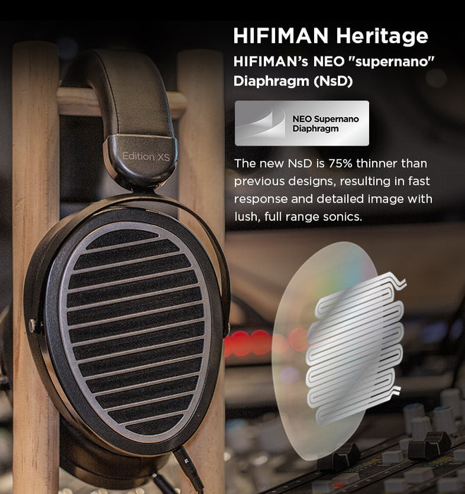 HIFIMAN Edition XS - Casques d'écoute haute fidélité ouvert avec fils