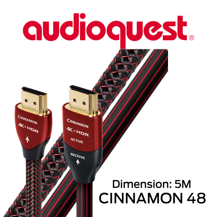 AudioQuest Cinnamon 48 - Câble HDMI conducteurs 1.25% argent 8K-10K
