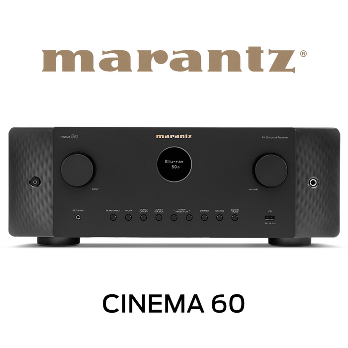 Marantz Cinema 60 - Récepteur cinéma maison 7.2, 8K, 100W, 7 canaux (Boîte ouverte)