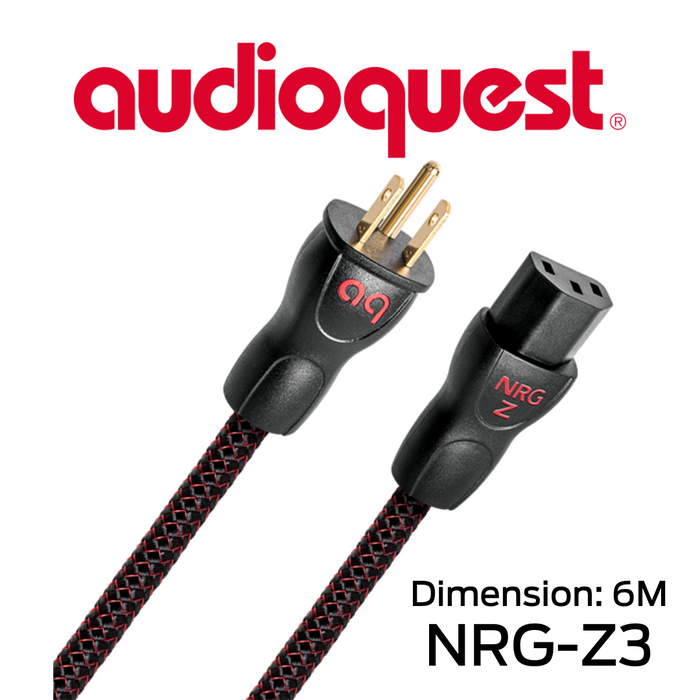 AudioQuest - Câble d'alimentation tripolaire calibre 14AWG 15 Amp@120V Série NRGZ3