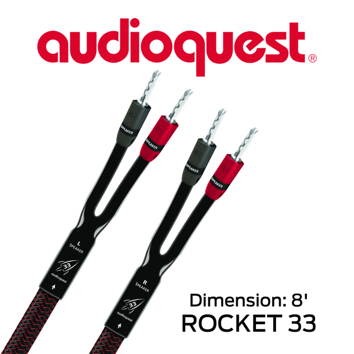 AudioQuest Rocket 33 - Câble de haut-parleurs 14 AWG (la paire)