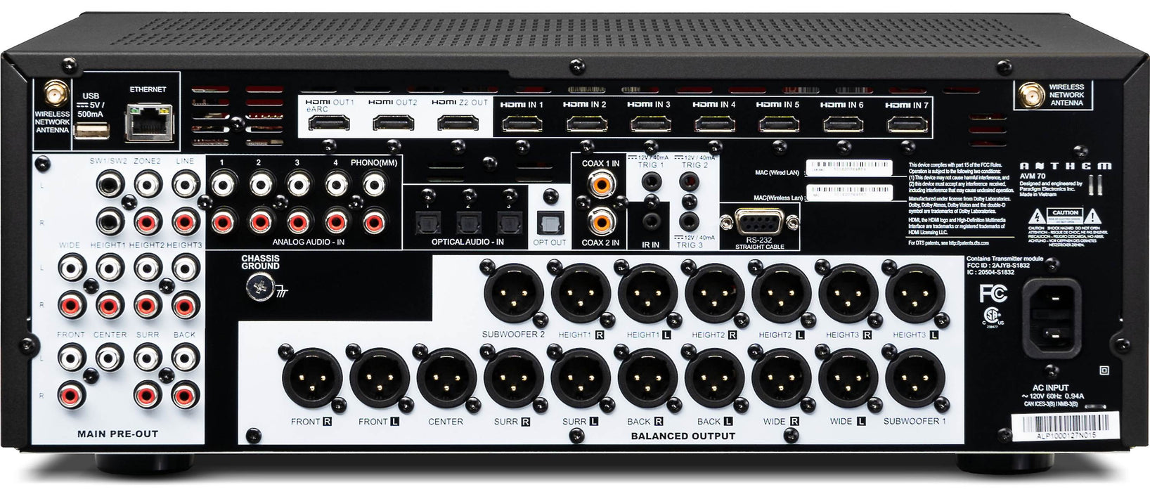 Anthem AVM 70 8K - Préamplificateur/processeur cinéma maison