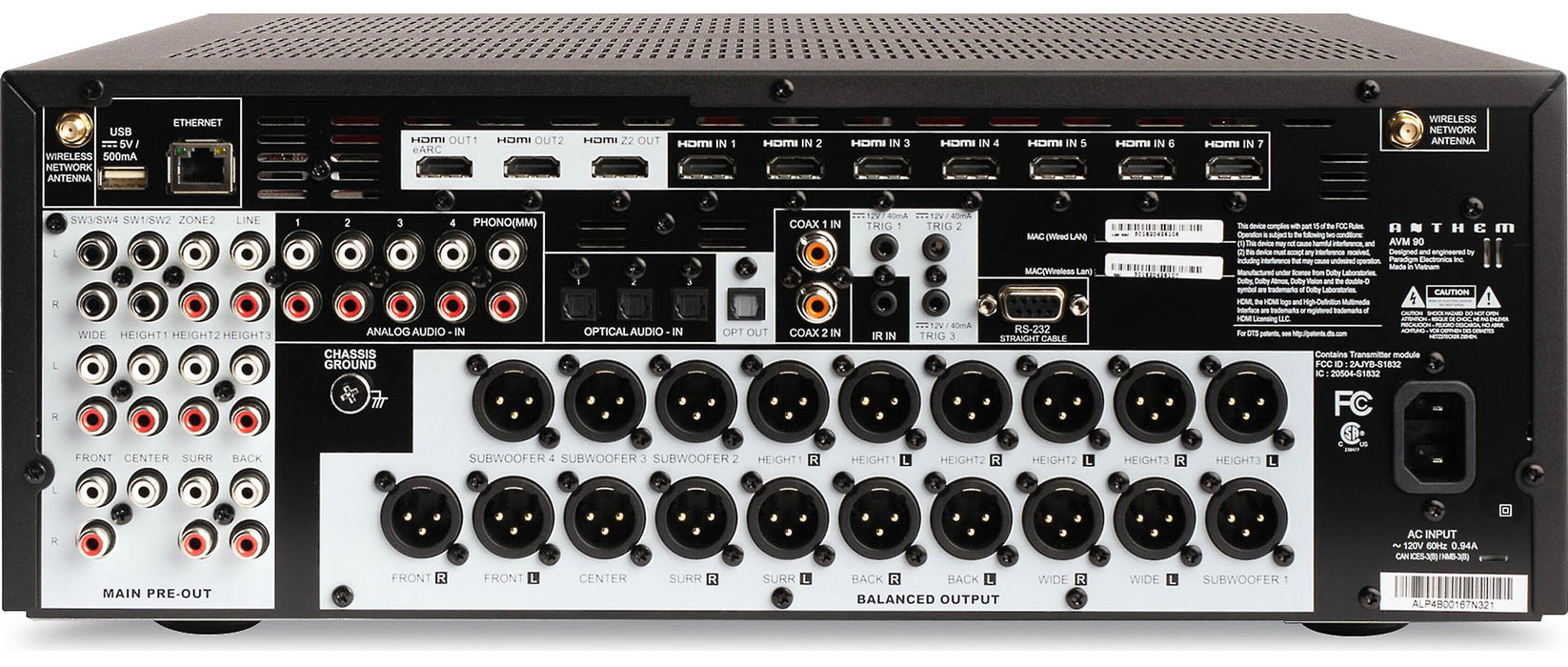 Anthem AVM90 8K - Préamplificateur/processeur cinéma maison