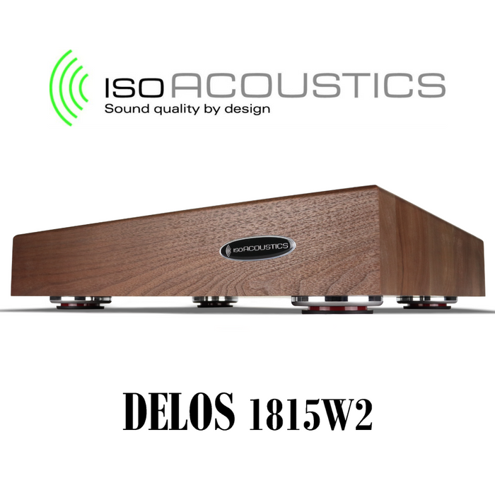 IsoAcoustics Delos 1815W2 Noyer - Bloc isolant de 18"L x 15"P x 3"H