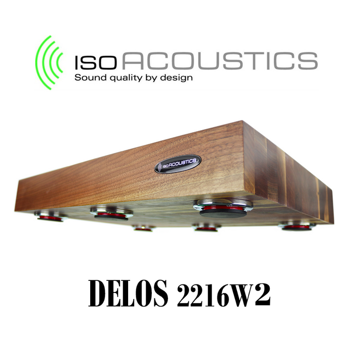 IsoAcoustics Delos2216W2 Noyer - Bloc isolant 22"L x 16"P x 3"H