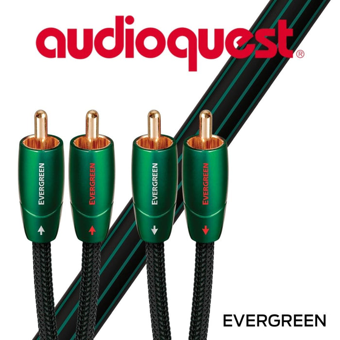 AudioQuest Evergreen - Câbles analogiques RCA mâle à RCA mâle (paire)