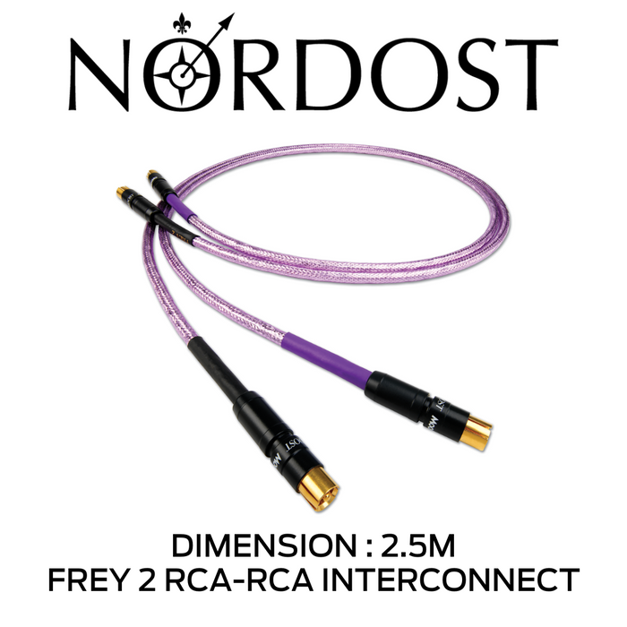 NORDOST Frey 2 - Câble d'interconnexion RCA-RCA, 5 conducteurs à noyau solide