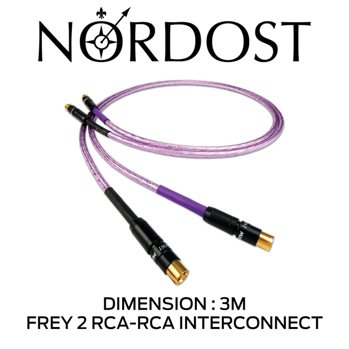 NORDOST Frey 2 - Câble d'interconnexion RCA-RCA, 5 conducteurs à noyau solide