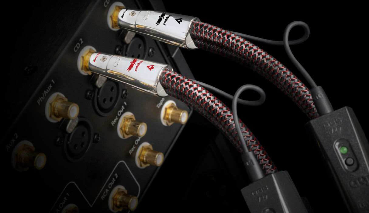 Audioquest Firebird - Câble audio RCA-RCA ◉ 72 V DBS (paire)