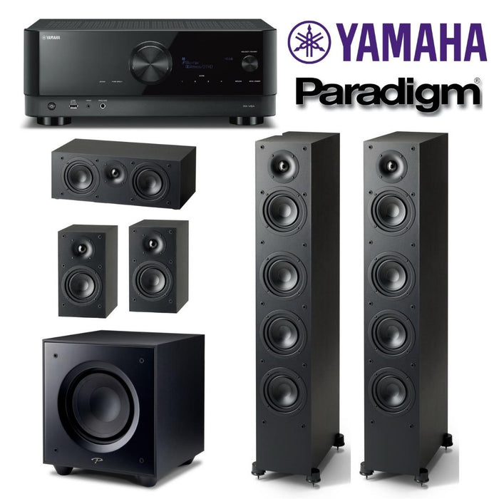 Ensemble Récepteur cinéma maison Yamaha 8K 100 Watts Paradigm