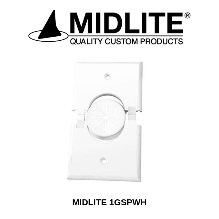 Midlite plaque avec des onglets à clés blanc 1GSPWH