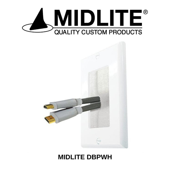 Midlite plaque «Décor», brosse blanche, plaque blanche DBPWH