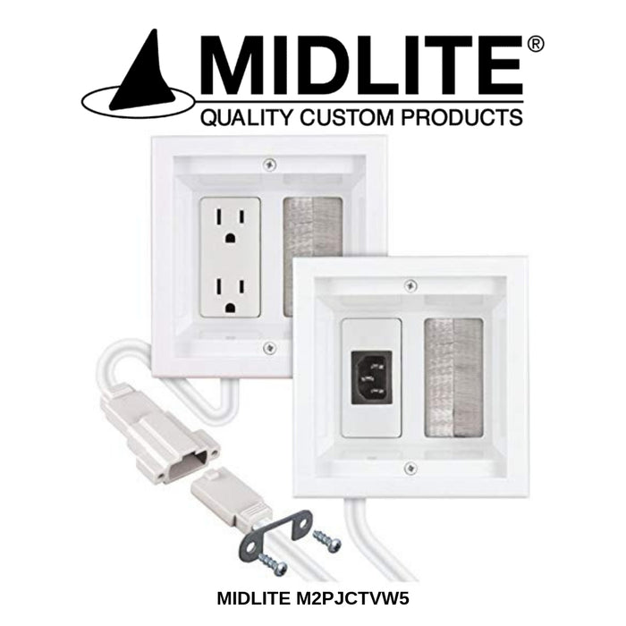 Ensemble Midlite d'alimentation HDTV, 5 ' blanc M2PJCTVW5