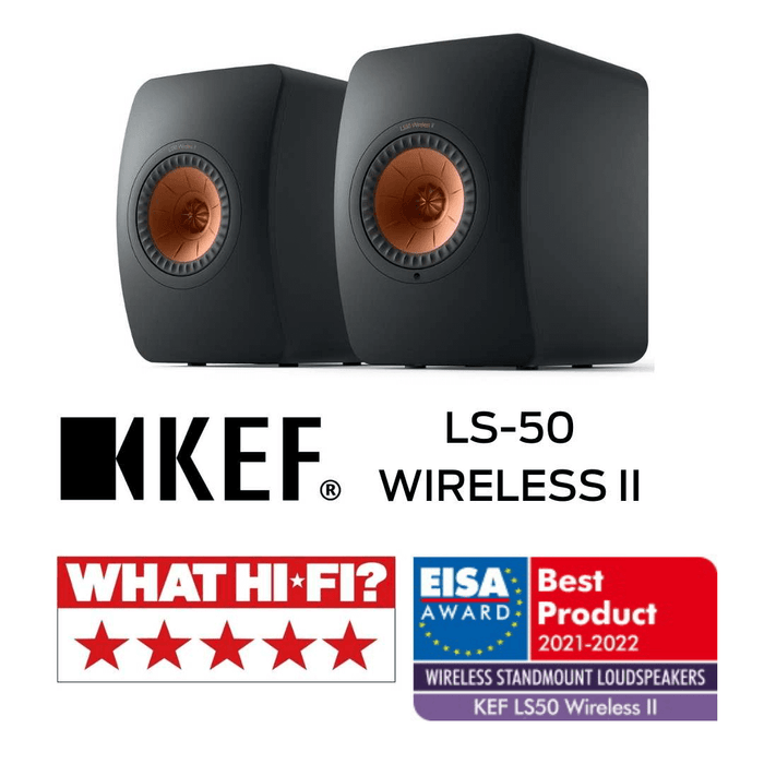 KEF LS50 WIRELESS II - Haut-parleurs sans-fil amplifié 100W (paire)