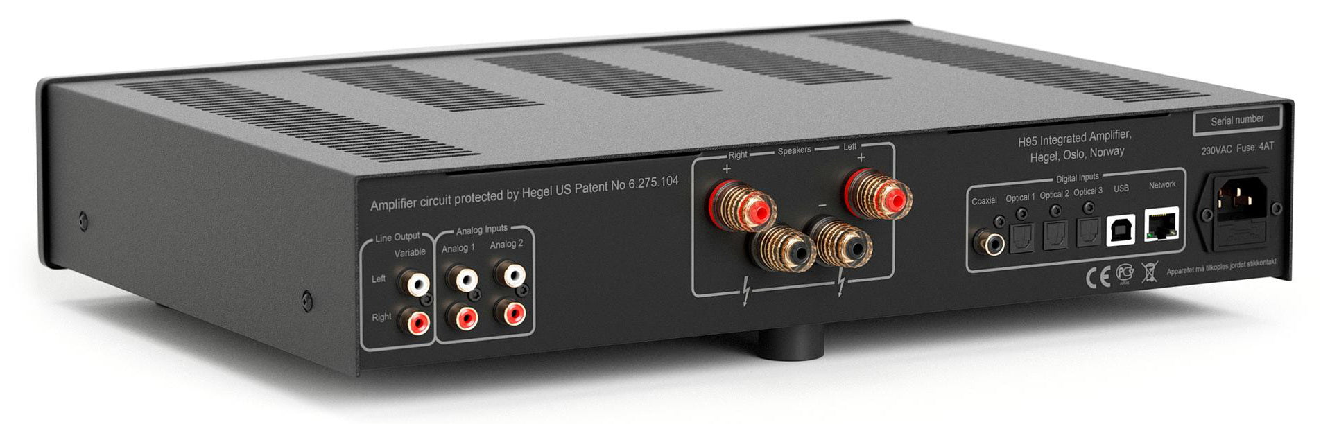 Hegel H95 - Amplificateur stéréo intégré 60W/C, DAC et lecteur réseau de haute qualité