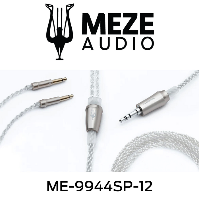 Meze Audio ME-9944SP-12 - Câbles de mise à niveau mono 3.5mm argentés pour séries 109 Pro, Liric & 99