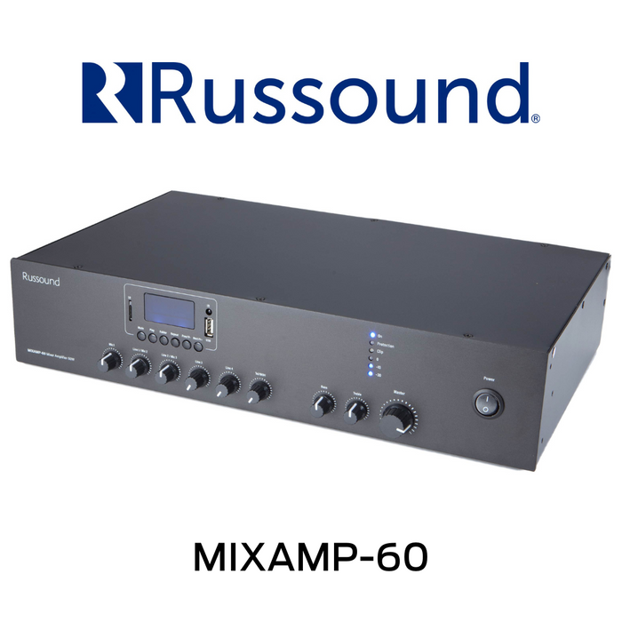 Russound MIXAMP60 - Amplificateur professionnel 6 entrées 60W x 1 à 70V