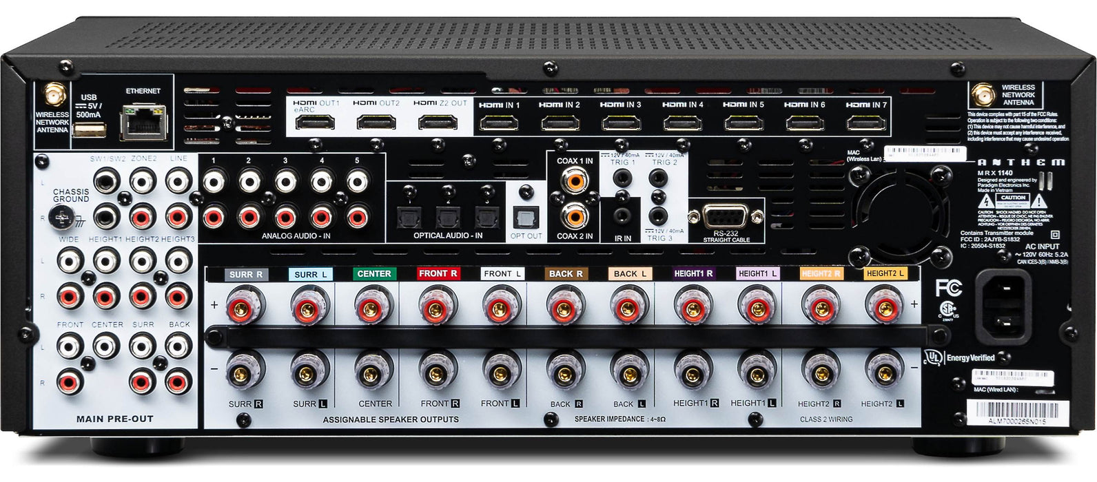 Anthem MRX1140 8K - Récepteur cinéma maison 140Watts 11.2 canaux