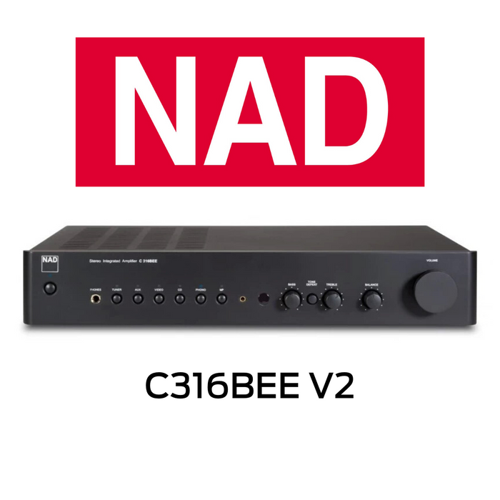 NAD C316BEE V2 - Amplificateur intégré 40W/C, entrée Phono