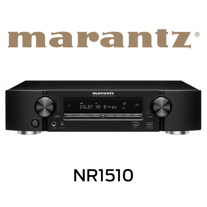 Marantz NR1510 - Récepteur Cinéma-Maison 4KUHD 50Watts/5.2 Canal mince