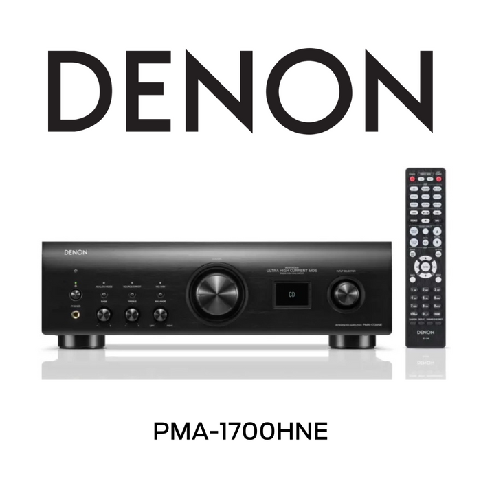 DENON PMA-1700HNE - Amplificateur Stéréo Intégré 140Watts/canal et entrée phono.
