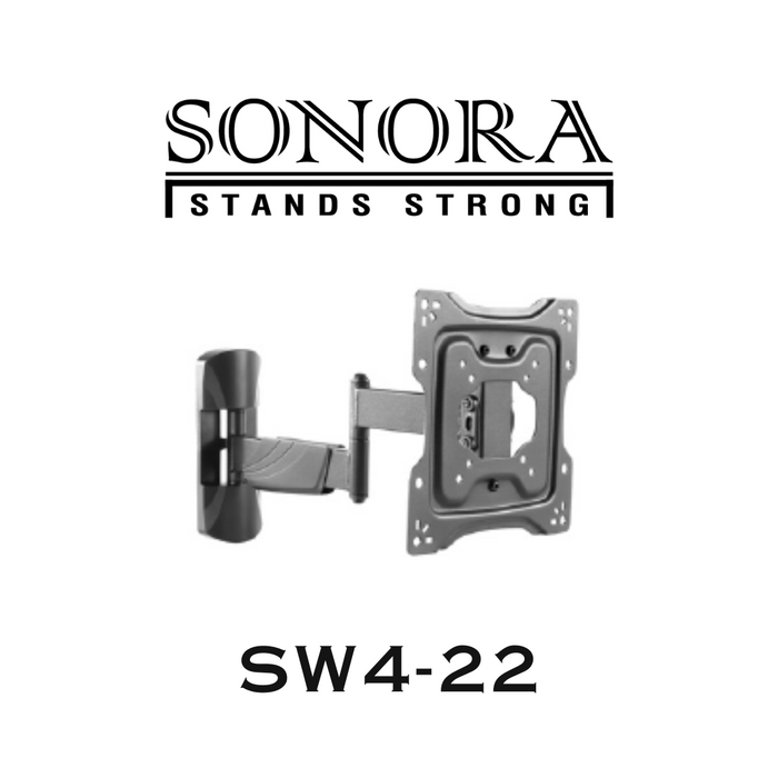 Sonora SW4-22 - Support mural articulé deux pivots et rotation 360 degrés pour téléviseur de 10" à 40", supporte jusqu'à 55lb (25kg)