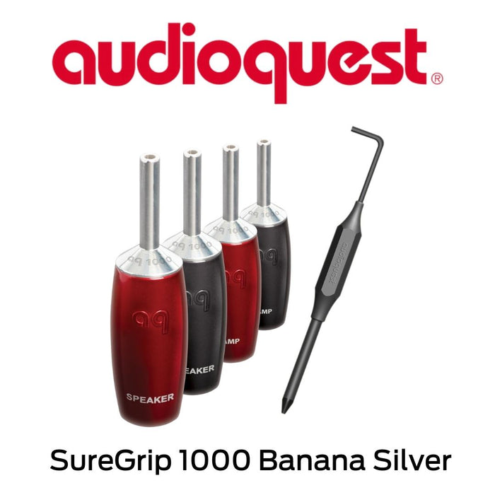Audioquest SureGrip 1000 Banana Silver - Connecteurs de câbles à h-p