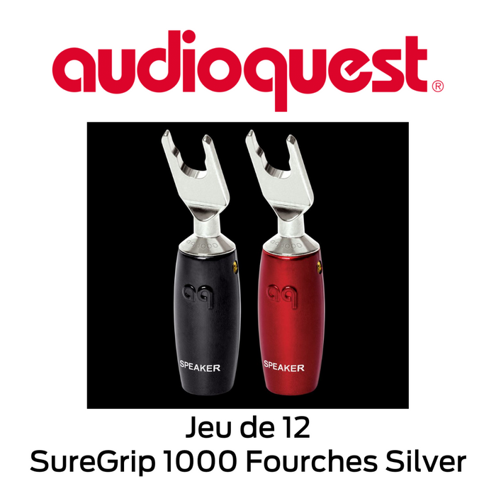 Audioquest SureGrip 1000 Fourches Silver - Connecteurs type Fourches