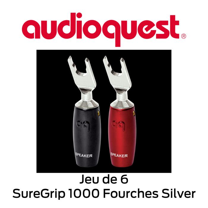 Audioquest SureGrip 1000 Fourches Silver - Connecteurs type Fourches