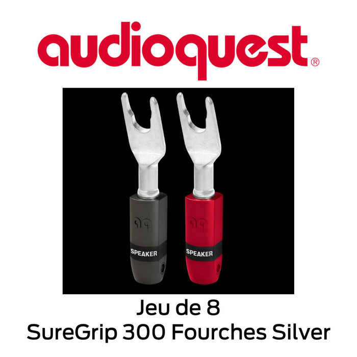 Audioquest SureGrip 300 Fourches Silver - Connecteurs de type Fourches