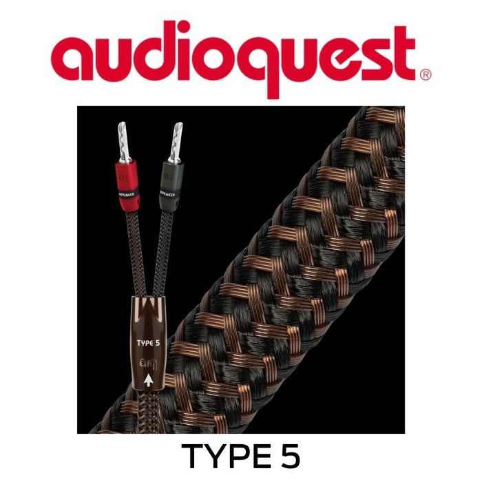 AudioQuest Type 5 - Câble de haut-parleurs calibre 15 AWG (la paire)