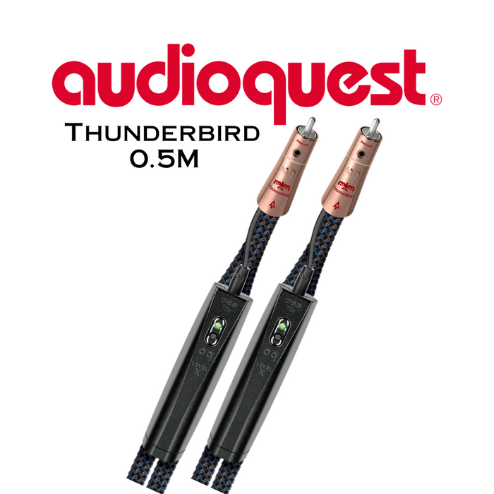 Audioquest Thunderbird - Câble d'interconnexions RCA-RCA Mâle (la paire)