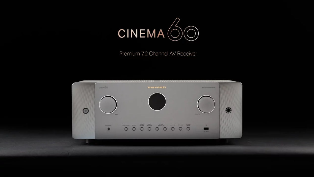 Marantz Cinema 60 - Récepteur cinéma maison 7.2, 8K, 100W, 7 canaux (Boîte ouverte)