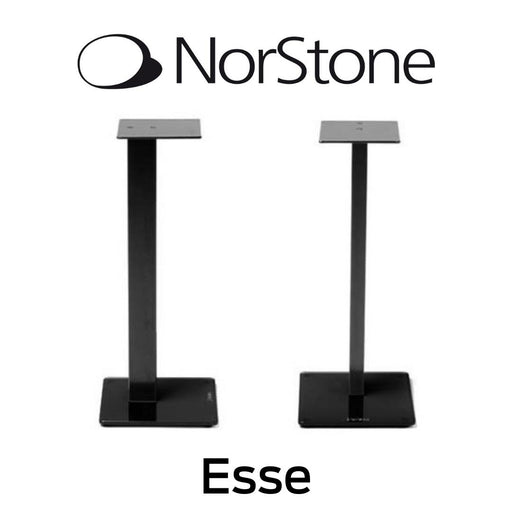 NorStone - Support d'enceintes d'étagère noires d'une hauteur de 24po Esse noires