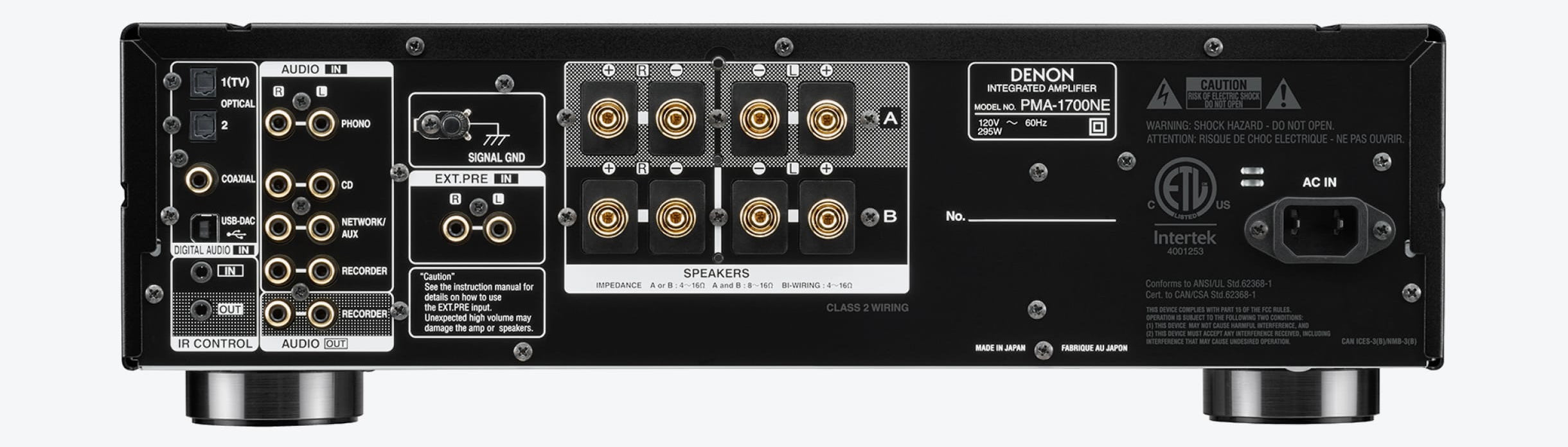 Amplificateur Stéréo Intégré 140Watts/canal, entrée phono, DAC PCM1795