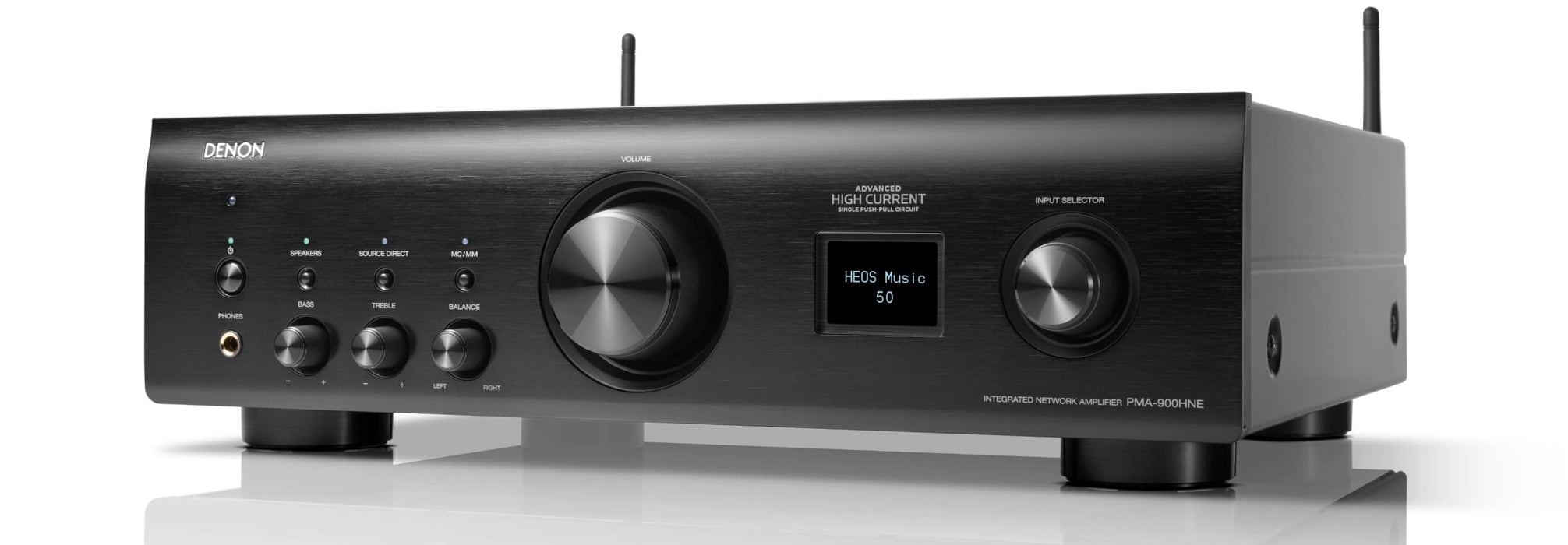 Amplificateur stéréo intégré 50Watts/Canal avec lecteur réseau intégré, entrées phono, DAC PCM1795