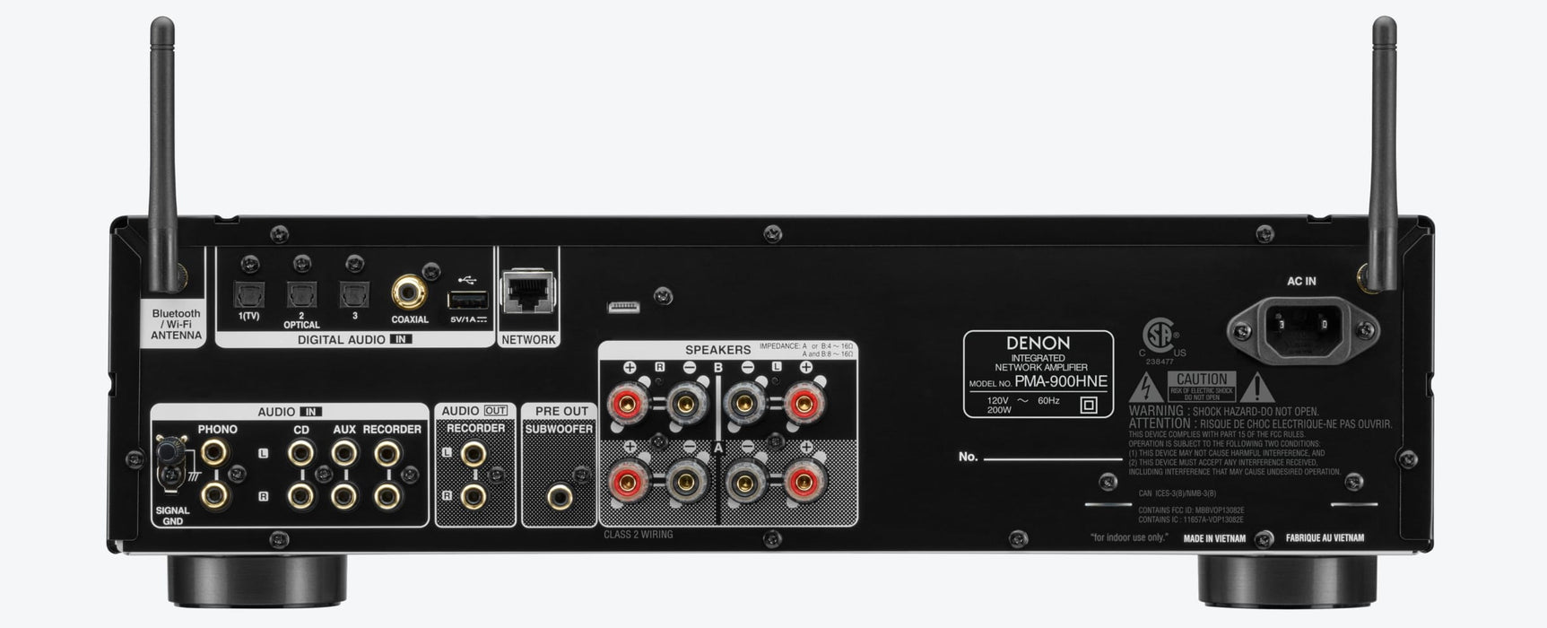 Amplificateur stéréo intégré 50Watts/Canal avec lecteur réseau intégré, entrées phono, DAC PCM1795