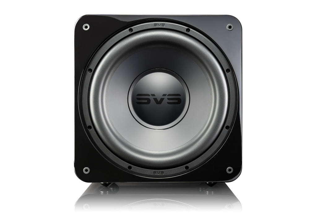 Caisson de basses compact SVS SB-1000 Pro finition laque noire piano – subwoofer clos 325W avec haut-parleur de 12 pouces pour Hi-Fi et home cinéma